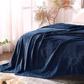 BEDELITE Fleece Blankets Queen Size Navy Blue Throw Blankets by BEDELITE