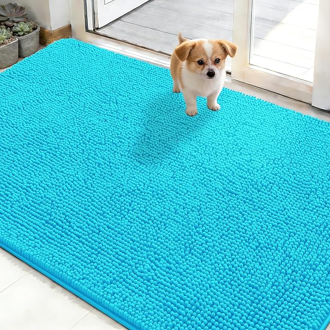 OLANLY Dog Door Mat for Muddy Paws 48x30, Absorbs Moisture and Dirt, Absorbent by OLANLY