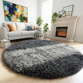 Amdrebio Grey Round Area Rugs 7Ft by Amdrebio