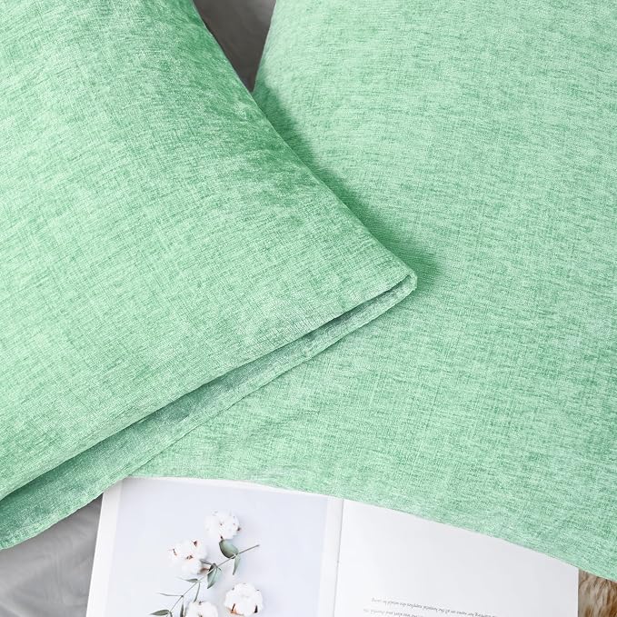 CaliTime Throw Pillow Covers Decorative 20 X 26 Inches Pack of 2 Cozy Chenille - Image 6