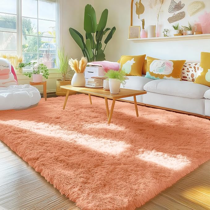 OLANLY Area Rugs for Living Room Bedroom, Machine Washable 4x5.9 ft Soft Fluffy - Image 3