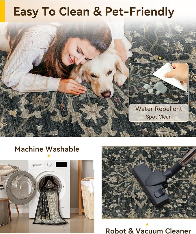 Area Rugs 2'x10' Runner Rug Non Slip Washable - Image 4