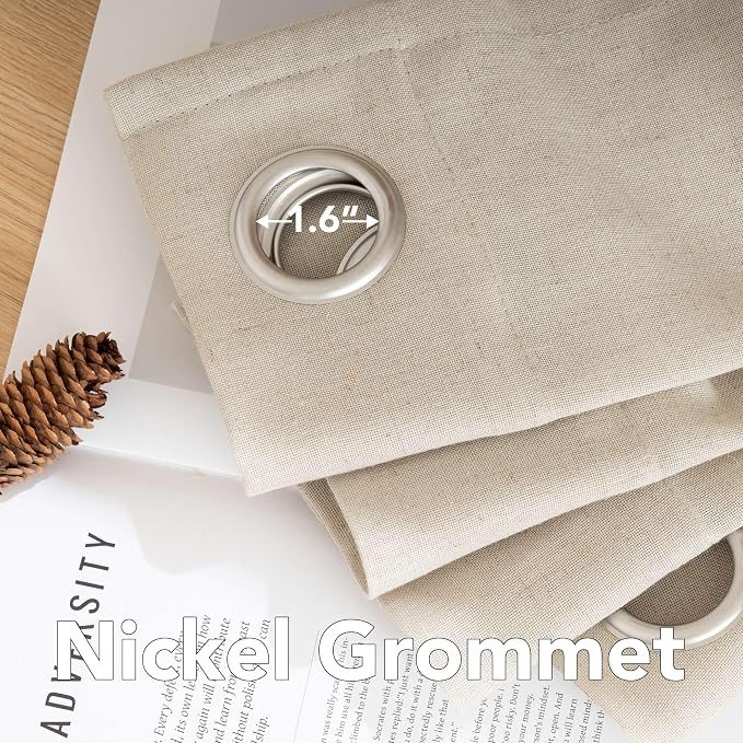 H.VERSAILTEX Elegant Natural Linen Semi Sheer Blended Energy Efficient Light - Image 5