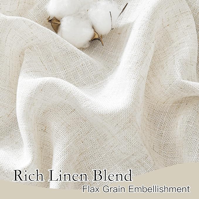 RYB HOME Linen Sheer Curtains - Image 3