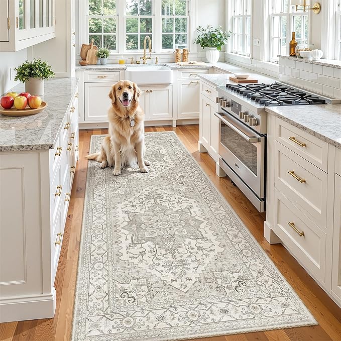 Madane Hallway Runner 3x8, Kitchen Rugs Washable Entryway Rug 8ft Vintage by Madane