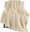 Bedsure GentleSoft Fluffy Beige Throw Blanket by BEDSURE