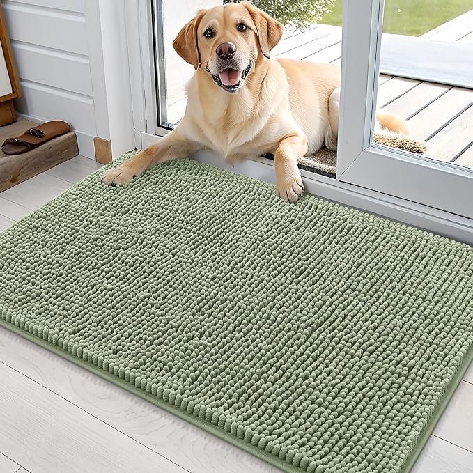 OLANLY Dog Door Mat for Muddy Paws 36x24, Absorbs Moisture and Dirt, Absorbent by OLANLY