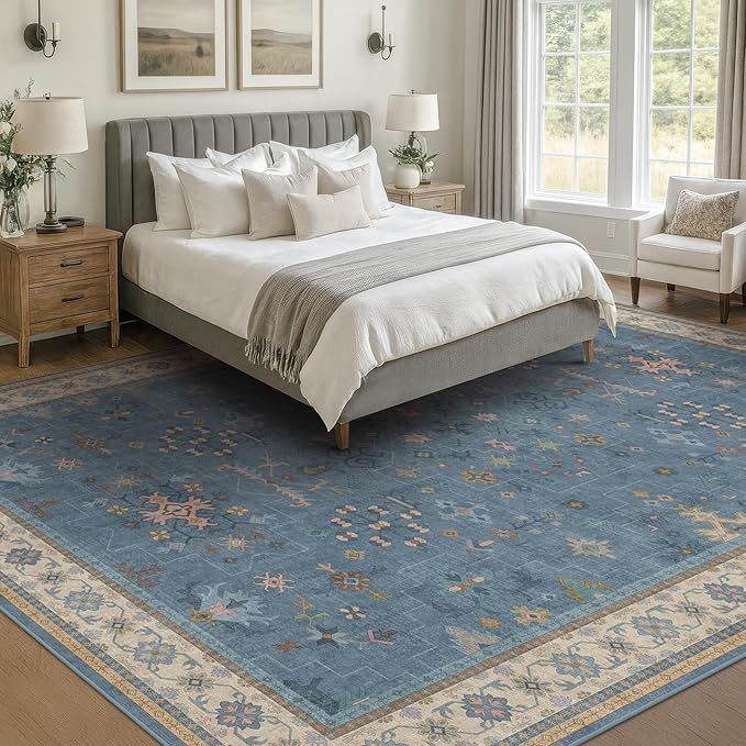 Hazo Haus Blue Big Rugs for Living Room - Image 8