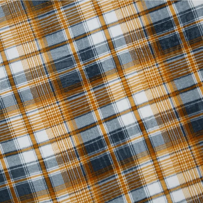 PU MEI Sherpa Blanket Queen Plaid Thick Bed Blanket, 80”*90” Super Soft Flannel - Image 3