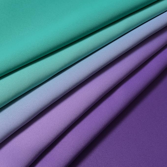 Yakamok Ombre Teal and Purple Curtains - Image 7