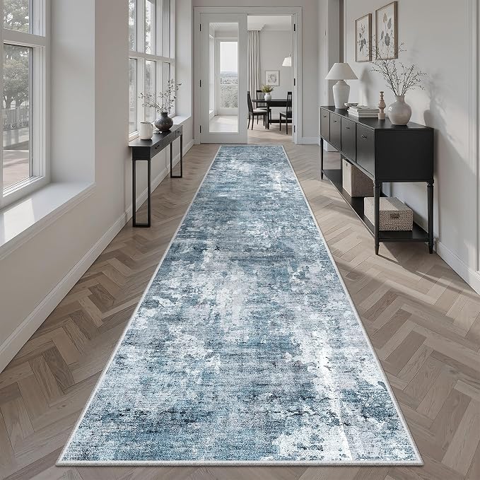 Runner Rug 2'x10' Abstract Washable Non-Slip Runner Rugs - Image 4