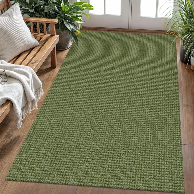 KOZYFLY Washable Area Rug 4x6 ft Non Slip Rubber Backed Living Room Rugs by KOZYFLY