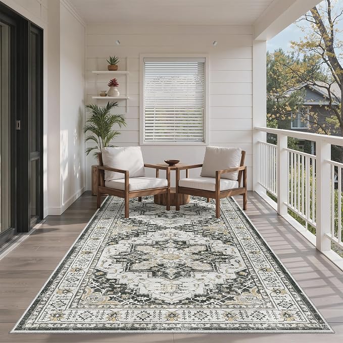 Madane Hallway Runner Rug 4x8 Wide: Washable Thin Runners - Image 3