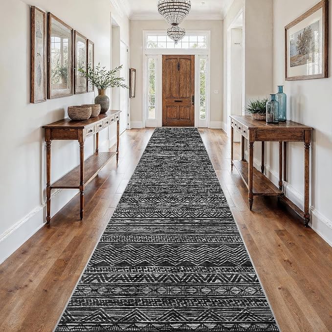 3x18 Washable Kitchen Runner Rug: Modern Moroccan Runners by Ksrau