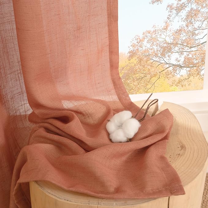 BGment Linen Short Curtains 40 Inch Length - Image 7
