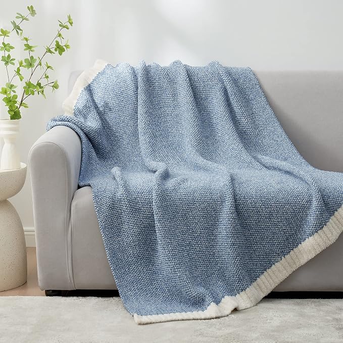 Snuggle Sac Heather Blue Throw Blanket - Image 4