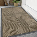 Smiry Front Door Mat Outside Entrance, Heavy Duty Sturdy Natural Rubber Doormat by Smiry