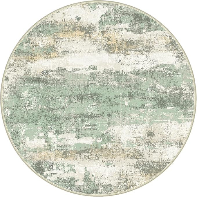 BEIMO Round Rugs 6FT for Living Room Bedroom, Modern Abstract Machine Washable - Image 5