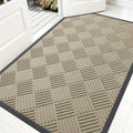 OLANLY Front Door Mat Outside Entrance 59x34, Heavy Duty Sturdy Natural Rubber by OLANLY