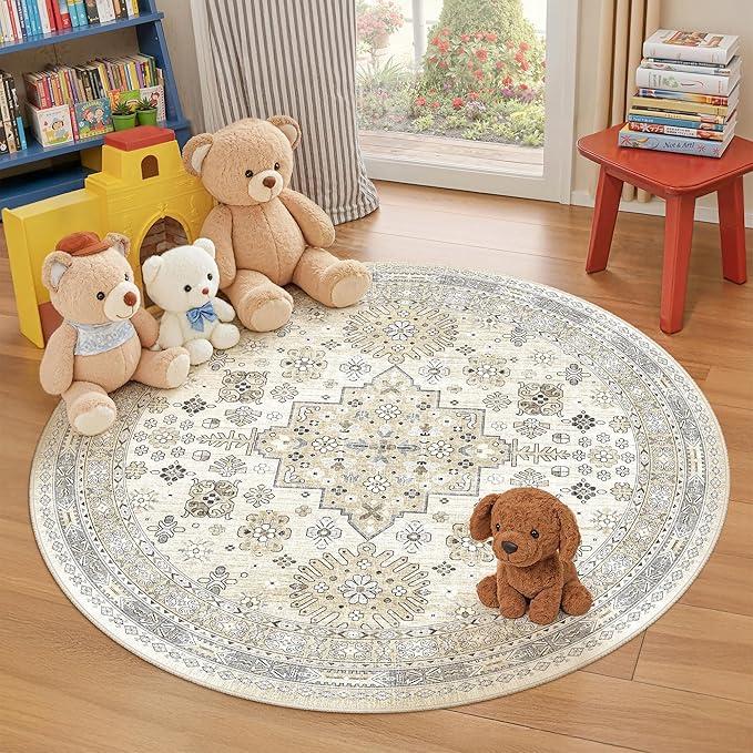 zesthome Washable Round Area Rugs by Zesthome