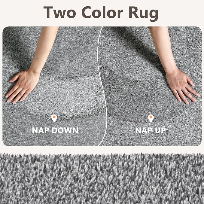 4x6 Grey Area Rug Washable Non-Slip Soft Thin - Image 9
