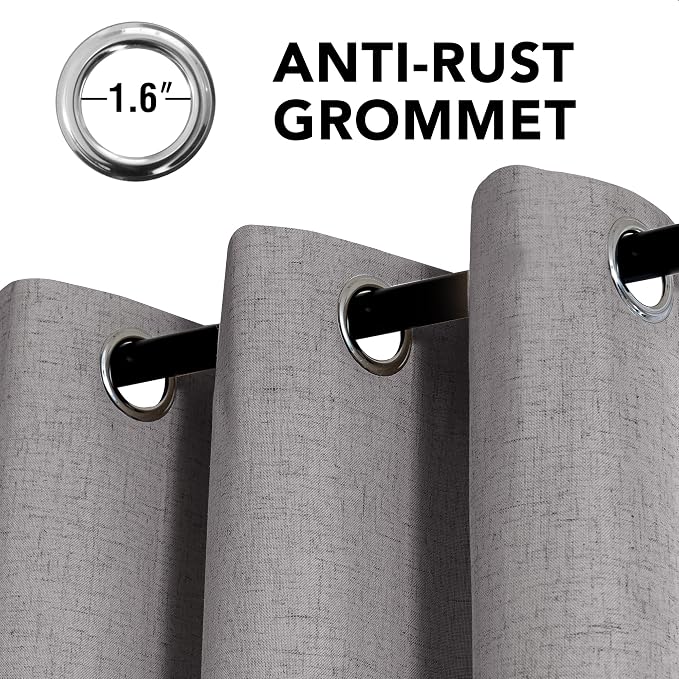 H.VERSAILTEX Linen Curtains 100% Blackout Curtains - Image 3