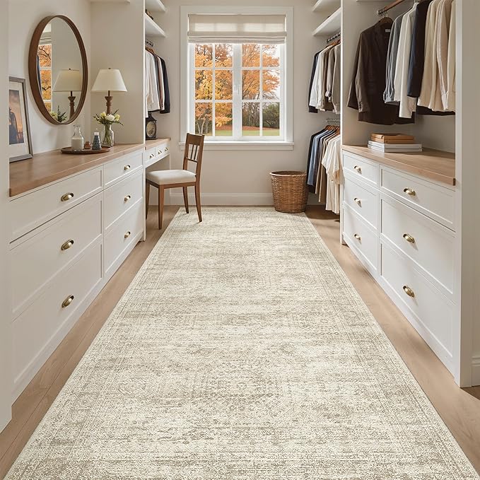 4x10 Wide Hallway Runner Rug: Washable Soft Rug Runners by Soalmost