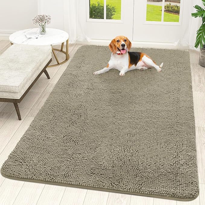 OLANLY Dog Door Mat for Muddy Paws 70x46, Absorbs Moisture and Dirt, Absorbent by OLANLY