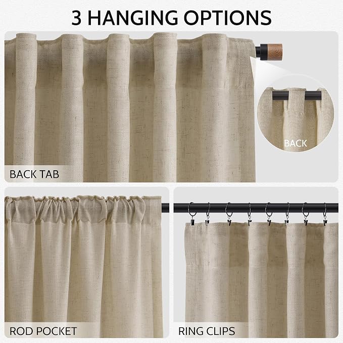 Nanspring Extra Long 120 Inch Curtains - Image 2