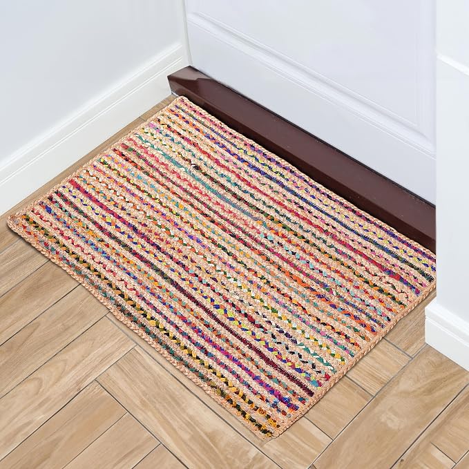 Hausattire Bohemian Braided Rug 2'x3' - Image 2