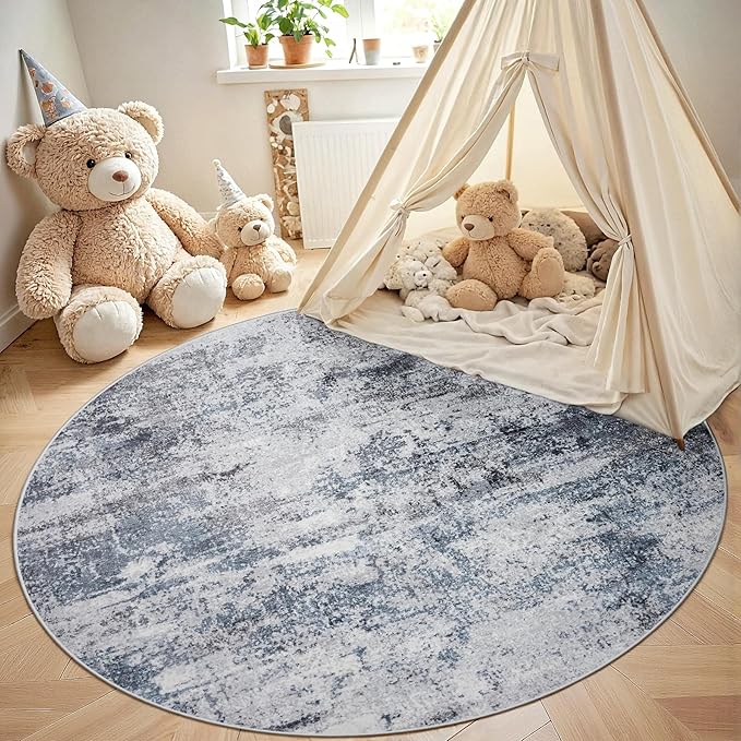 Round Rug 5ft Circle Rug Washable: Carpet Small Circular Area Rug - Image 4