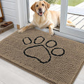 OLANLY Dog Door Mat for Muddy Paws 36x24, Paw Print Design, Absorbs Moisture by OLANLY