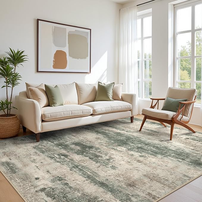 BEIMO Area Rugs 10x12 for Living Room Bedroom, Modern Abstract Machine Washable by BEIMO