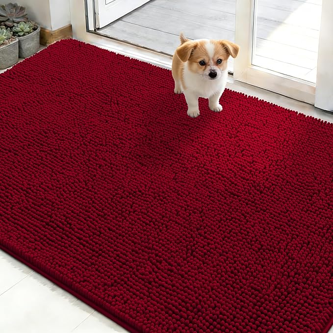 OLANLY Dog Door Mat for Muddy Paws 48x30, Absorbs Moisture and Dirt, Absorbent by OLANLY
