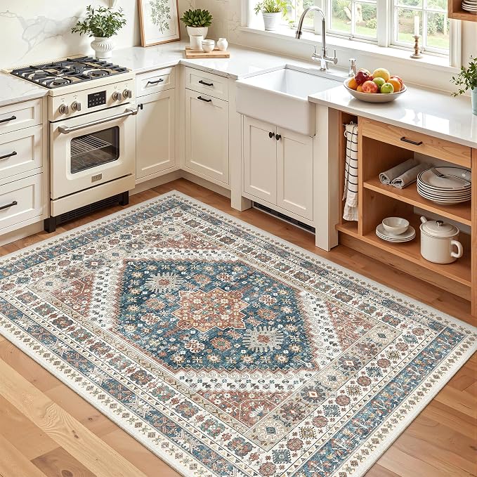 Madane Area Rug 3x5, Entryway Washable Vintage Runners Bedroom Non Slip Indoor - Image 2