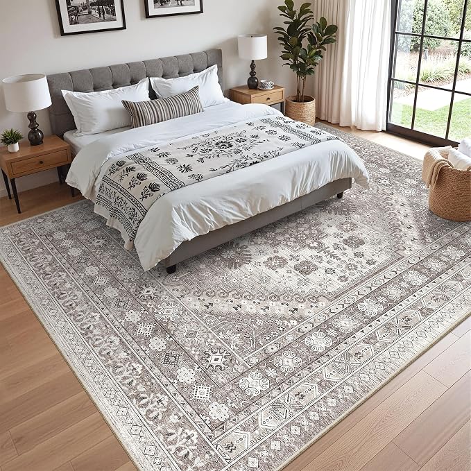 8x12 Area Rugs for Living Room, Large Washable Rug, Dining Room, Low Pile - Image 9