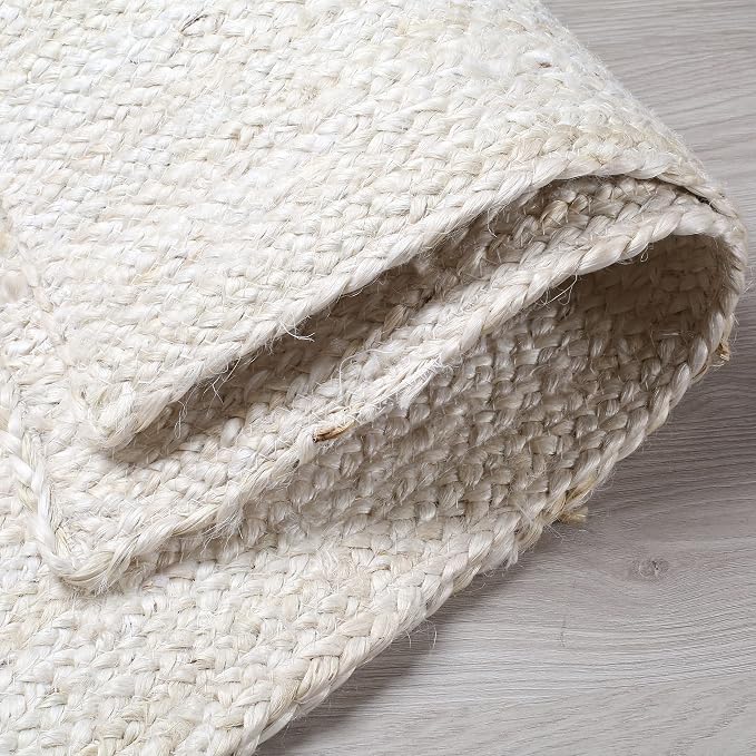 Hausattire Hand Woven Jute Braided Rug, Reversible Boho Entry Area Rugs - Image 6