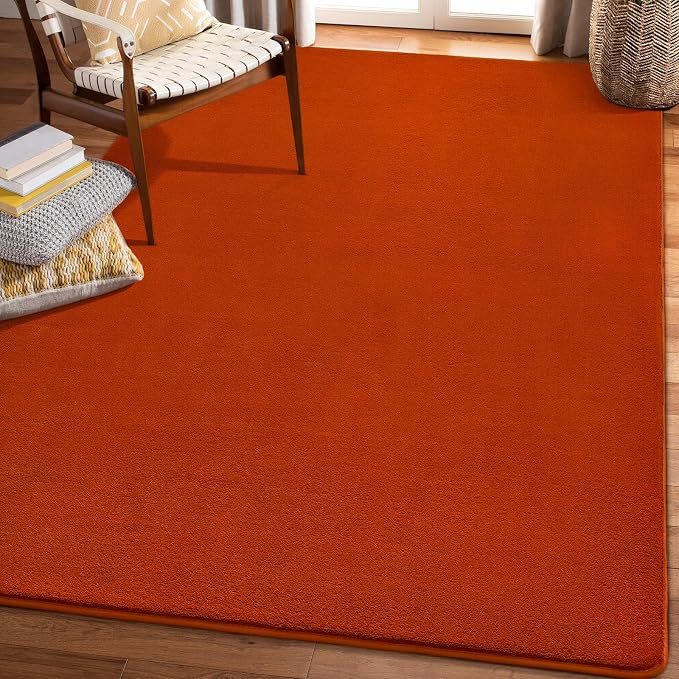 Amearea Large Modern Area Rugs for Bedroom Living Room, 5x8 Feet Orange - Image 7