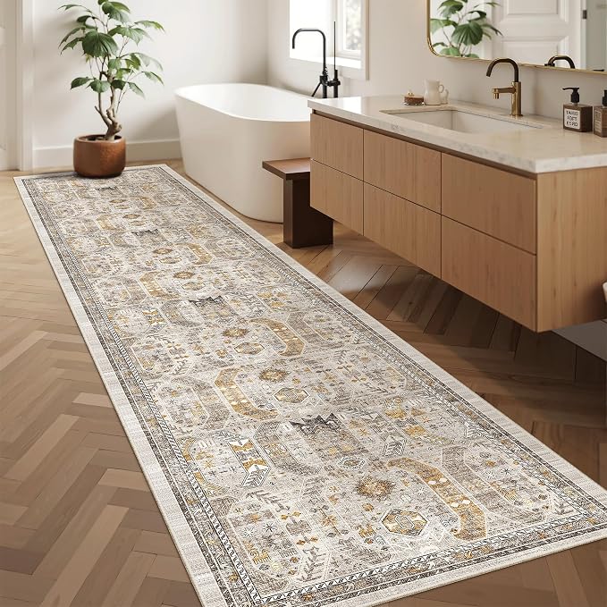Madane Hallway Runner Rug 2'6''x12' Kitchen Runner, Non Slip Vintage Runners - Image 5