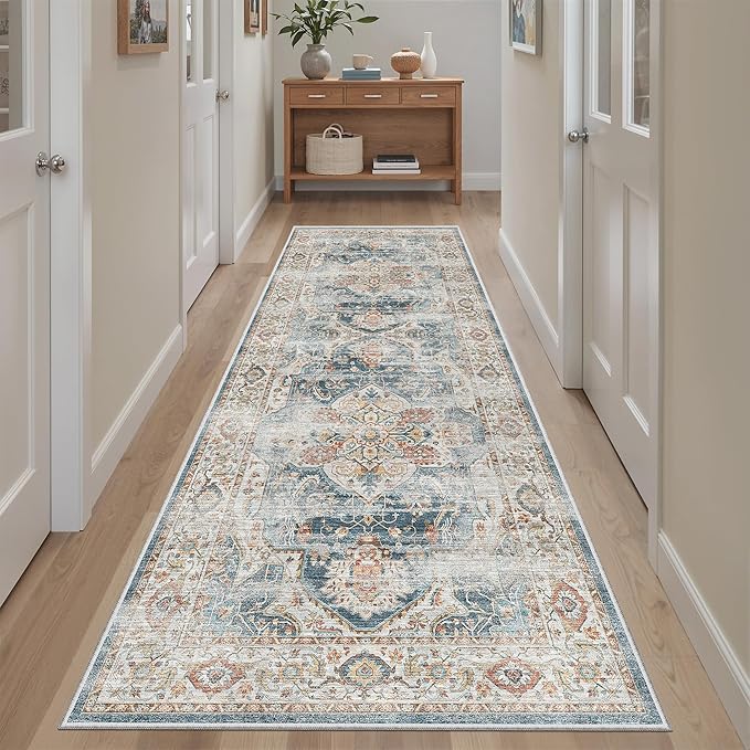 Madane Runner Rug 2'6''x8' Kitchen Runner, Hallway Runner Printed Vintage - Image 6