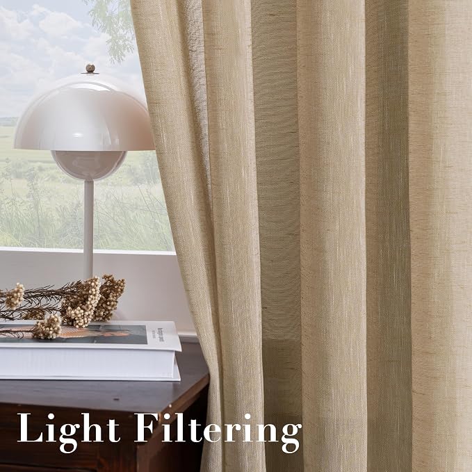 H.VERSAILTEX Linen Curtains Flax Linen Blended Curtain Panels - Image 5