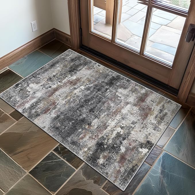 2x3 Rugs for Entryway Entrance Kitchen Bathroom, Machine Washable Modern - Image 3