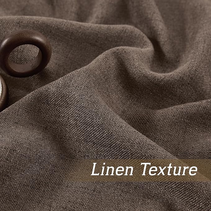 RYB HOME Natural Linen Sheer Curtains 90 inches Long - Image 4