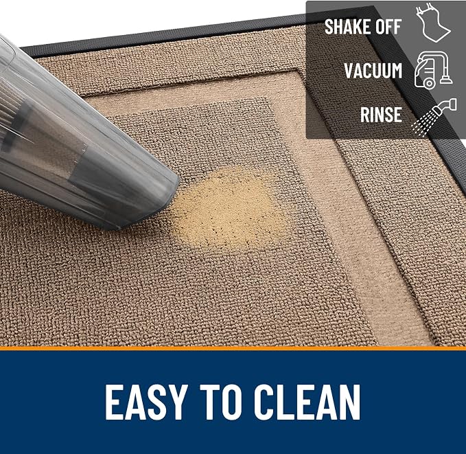 OLANLY Front Door Mat Outside 59x34, All-Season Heavy-Duty Rubber Doormat | - Image 5