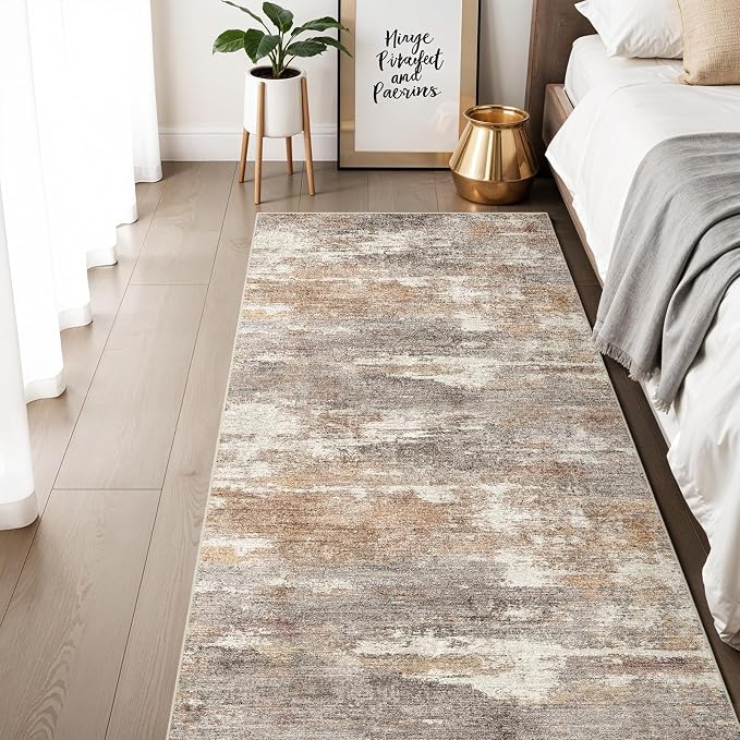 3x6 Washable Kitchen Runner Rug: Modern Abstract Runners - Image 3