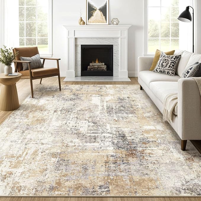 LOONGRUG 8x12 Area Rug Washable Large Neutral Modern Living Room Rugs | by LOONGRUG