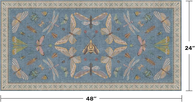 Dusty Blue Bathroom Rug 2x4 - Image 2