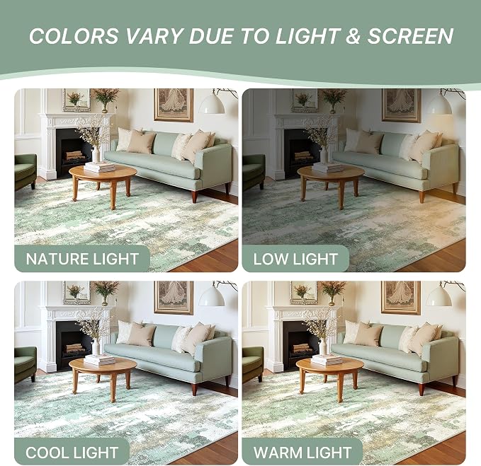 BEIMO Runner Rug for Hallway Kitchen, Soft Modern Abstract Throw Rugs, Low Pile - Image 5