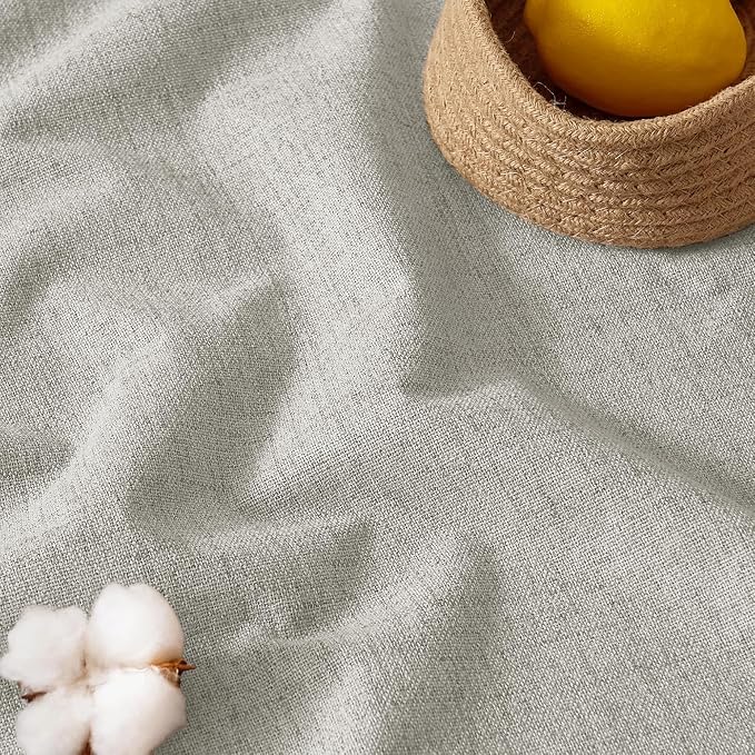 RYB HOME 100% Blackout Cream Curtains, Linen Texture Thermal Insulated Drapes - Image 8