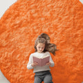 OLANLY Orange Round Rugs for Bedroom by OLANLY